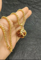 🔥 Om Rudraksha Pendant With Chain 🔥