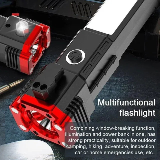 🔥 8 in 1 Portable Rechargeable Torch LED Flashlight 🔥