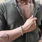 🔥 Silver Plated Karungali Mala and Bracelet 🔥
